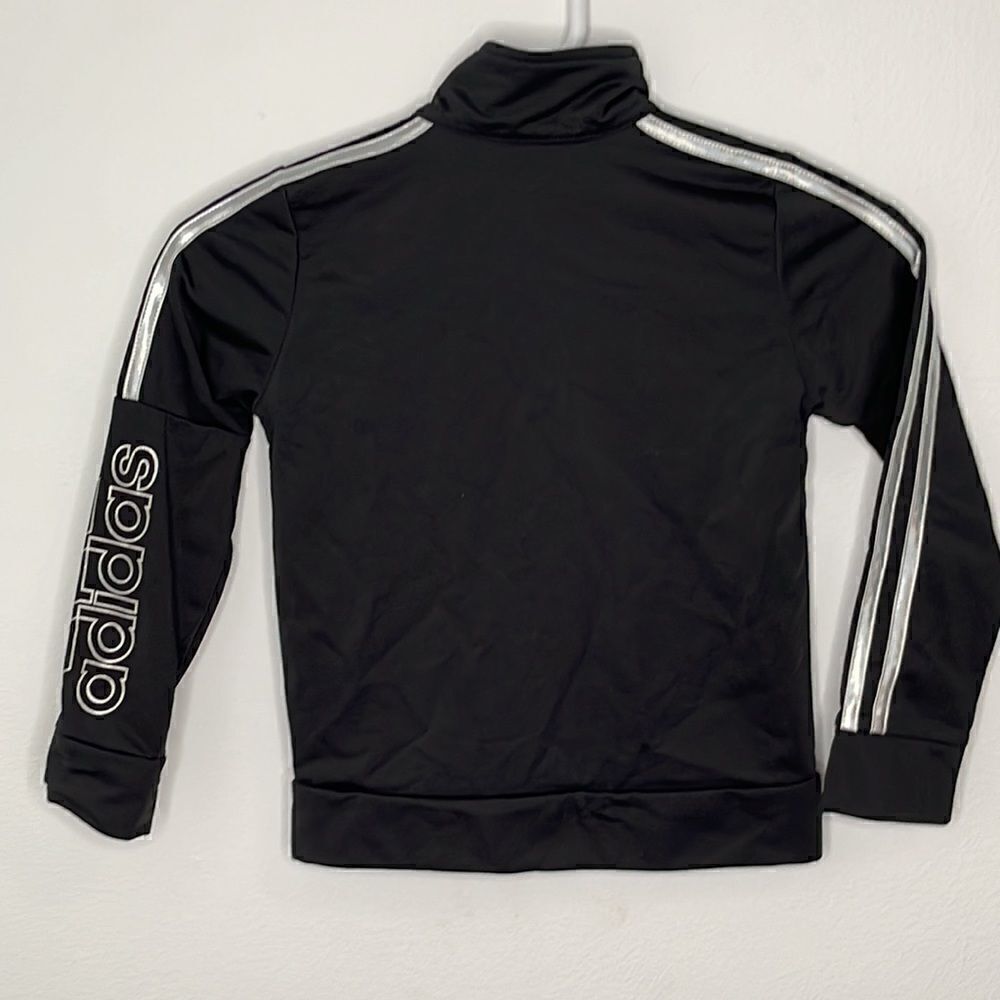 Adidas zip up jacket. Size 6X. Holographic stripes. - Picture 2 of 6